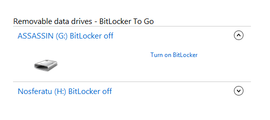 turn on bitlocker